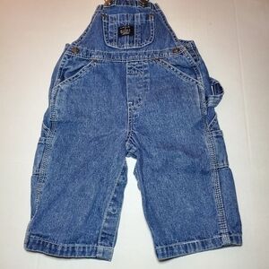 Lakin McKey Boy Girl 12M Denim Bib Overalls Carpenter Farm Ranch Toddler Vtg.